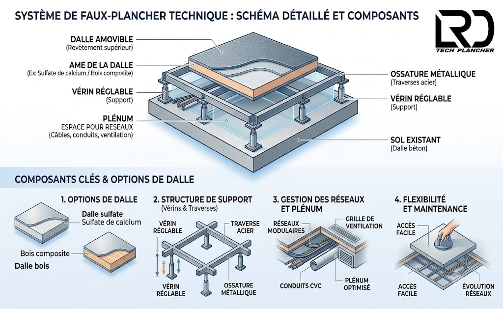 systeme de plancher technique